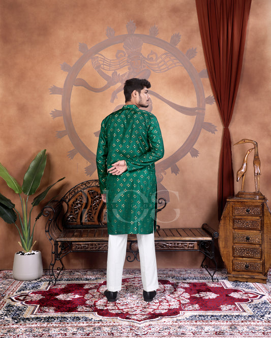 Bandhani Jacquard Designer Kurta