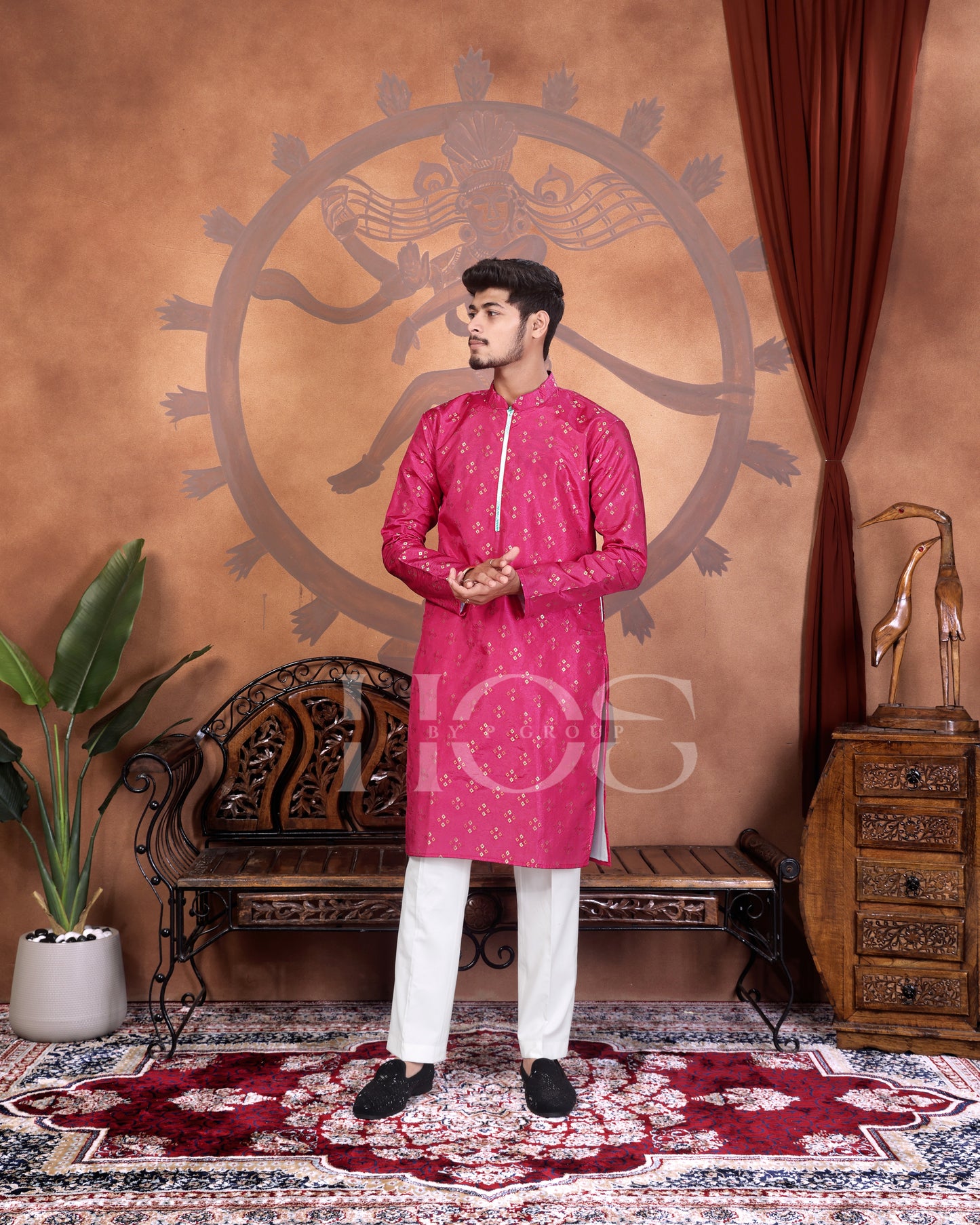 Bandhani Jacquard Designer Kurta