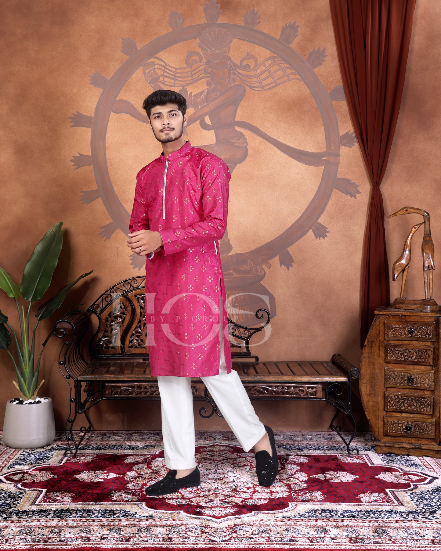 Bandhani Jacquard Designer Kurta