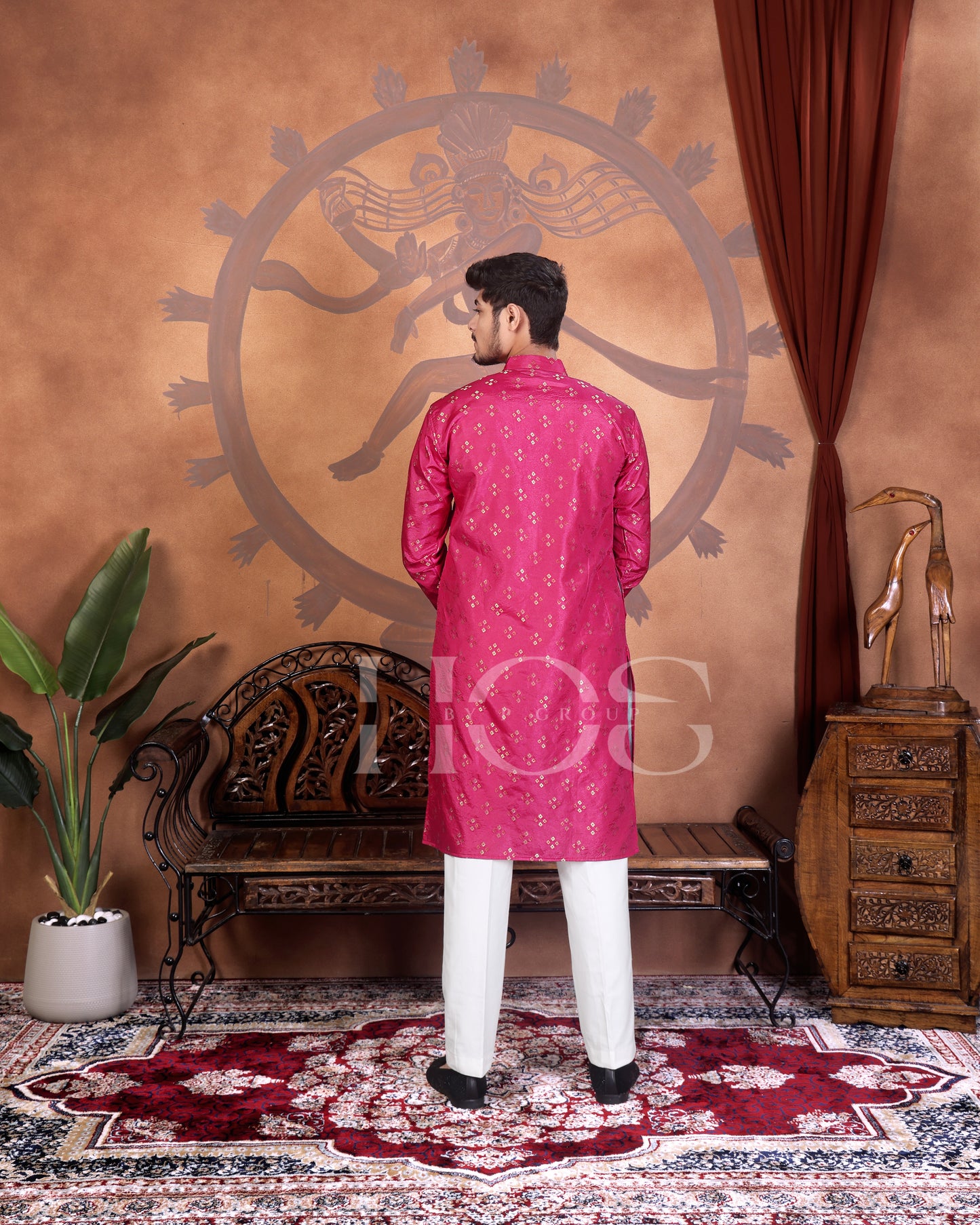 Bandhani Jacquard Designer Kurta