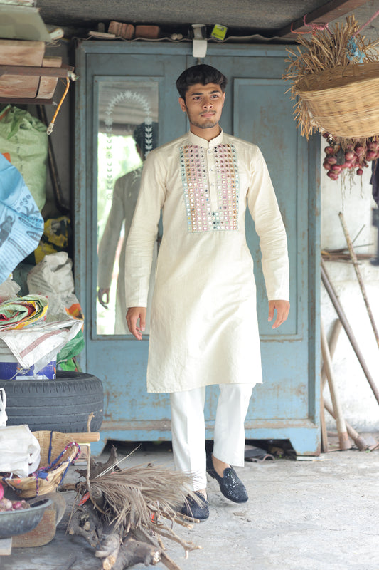 NEMIESH MAHARAJA MIRROR WORK KURTA
