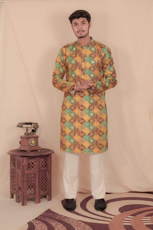 Puff Bandhani Digi Designer Kurta