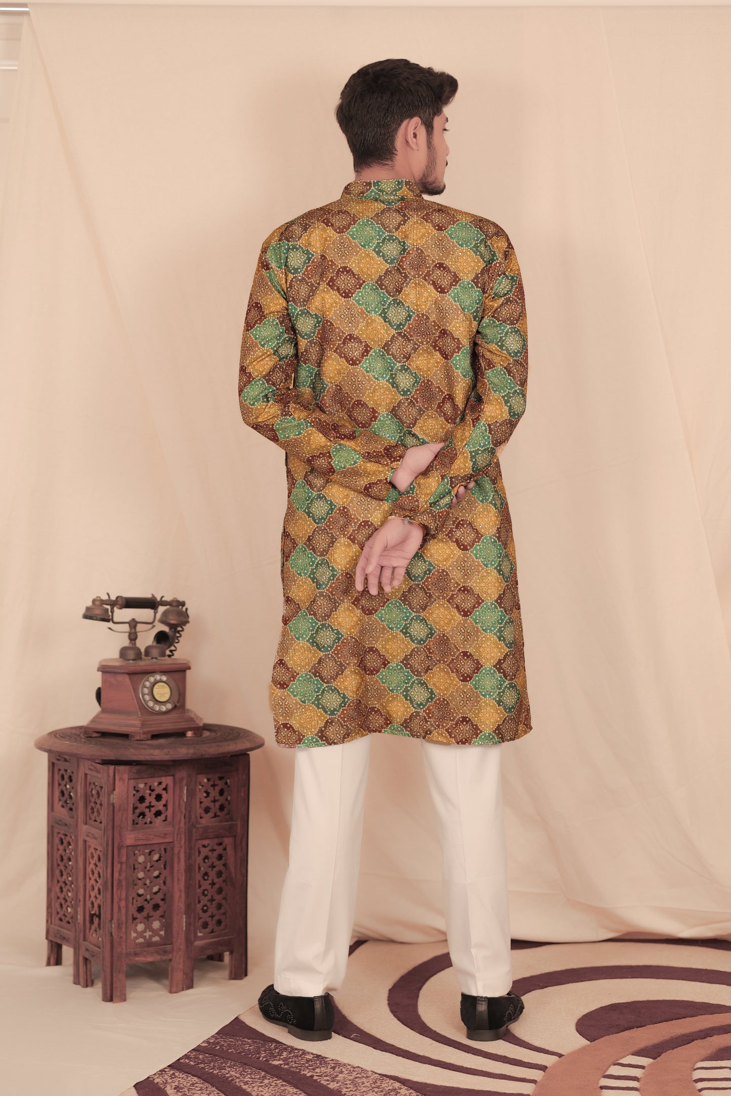Puff Bandhani Digi Designer Kurta