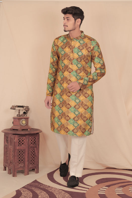 Puff Bandhani Digi Designer Kurta
