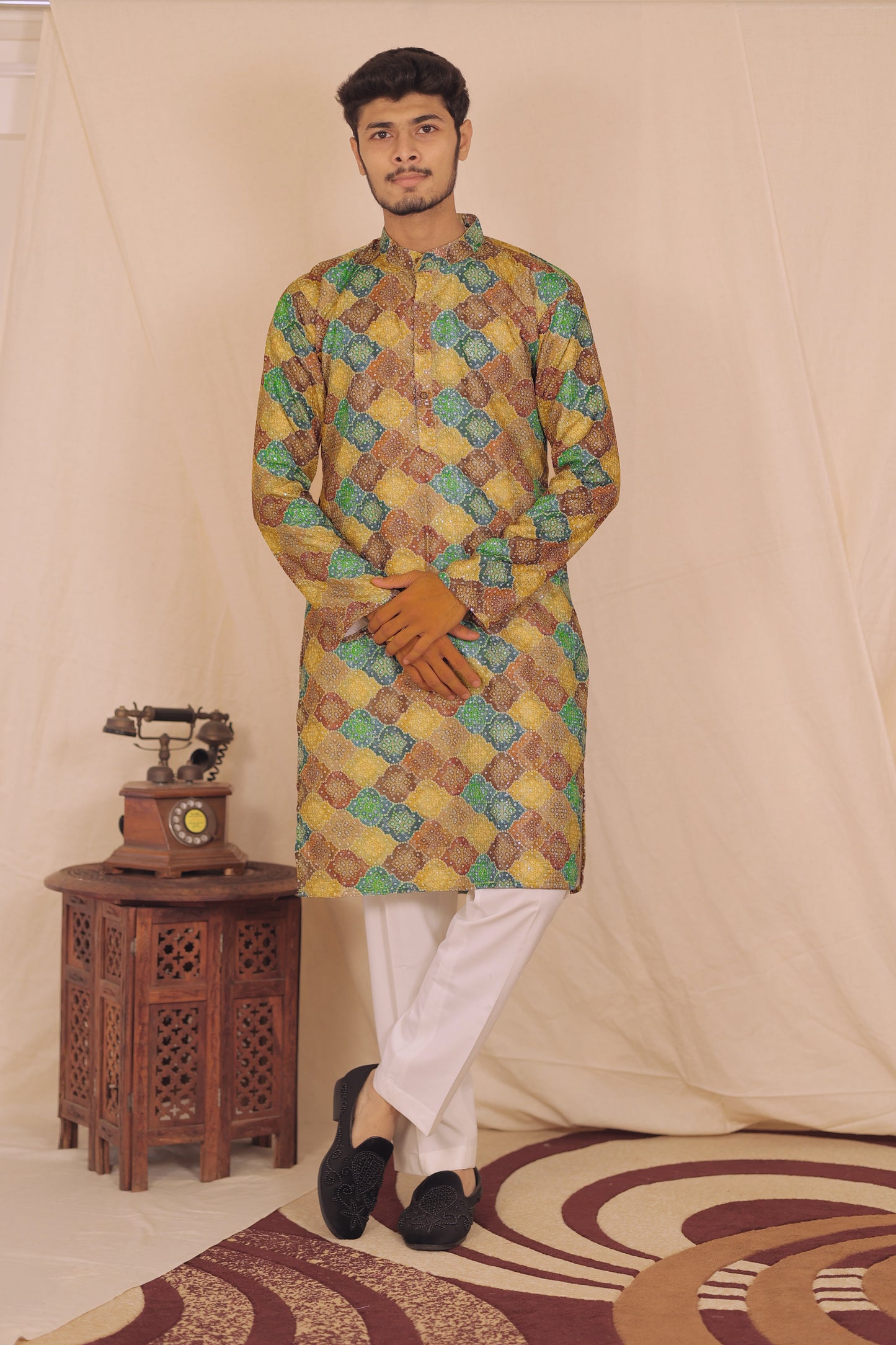 Puff Bandhani Digi Designer Kurta