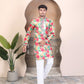 Multi Flower Mirror Designer Kurta