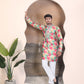 Multi Flower Mirror Designer Kurta