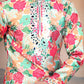 Multi Flower Mirror Designer Kurta
