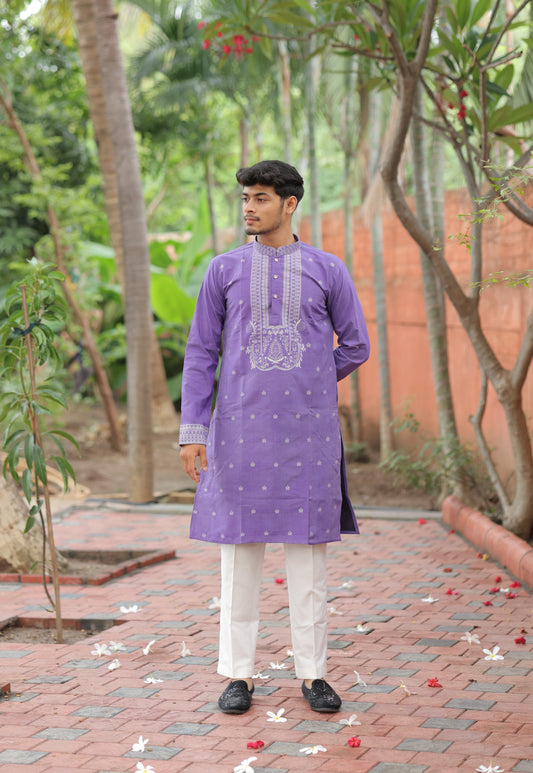 KINGS JACQUARD FLORAL PREMIUM KURTA