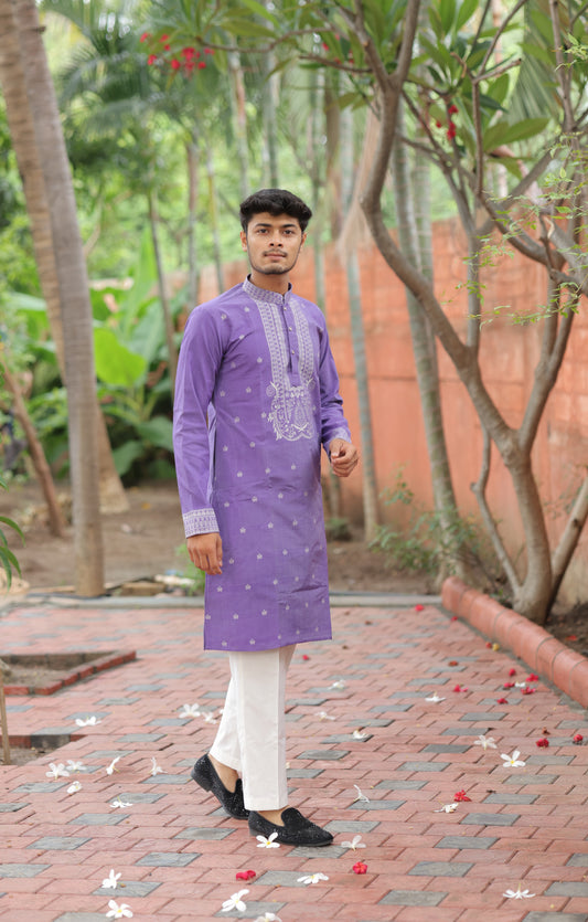 KINGS JACQUARD FLORAL PREMIUM KURTA