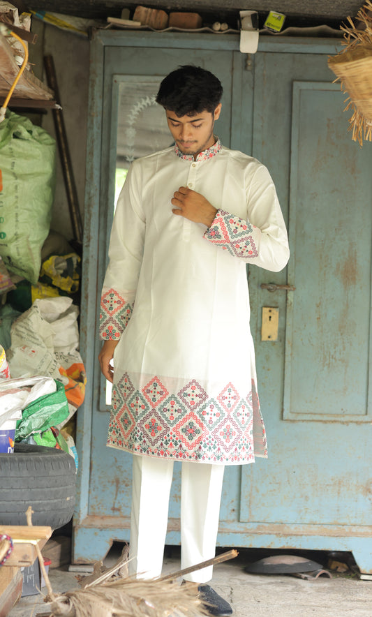 RANGOLI JACQUARD DESIGNER KURTA