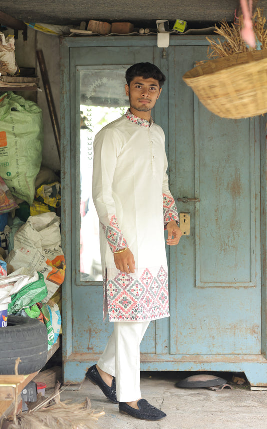 RANGOLI JACQUARD DESIGNER KURTA