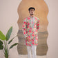 Multi Flower Mirror Designer Kurta